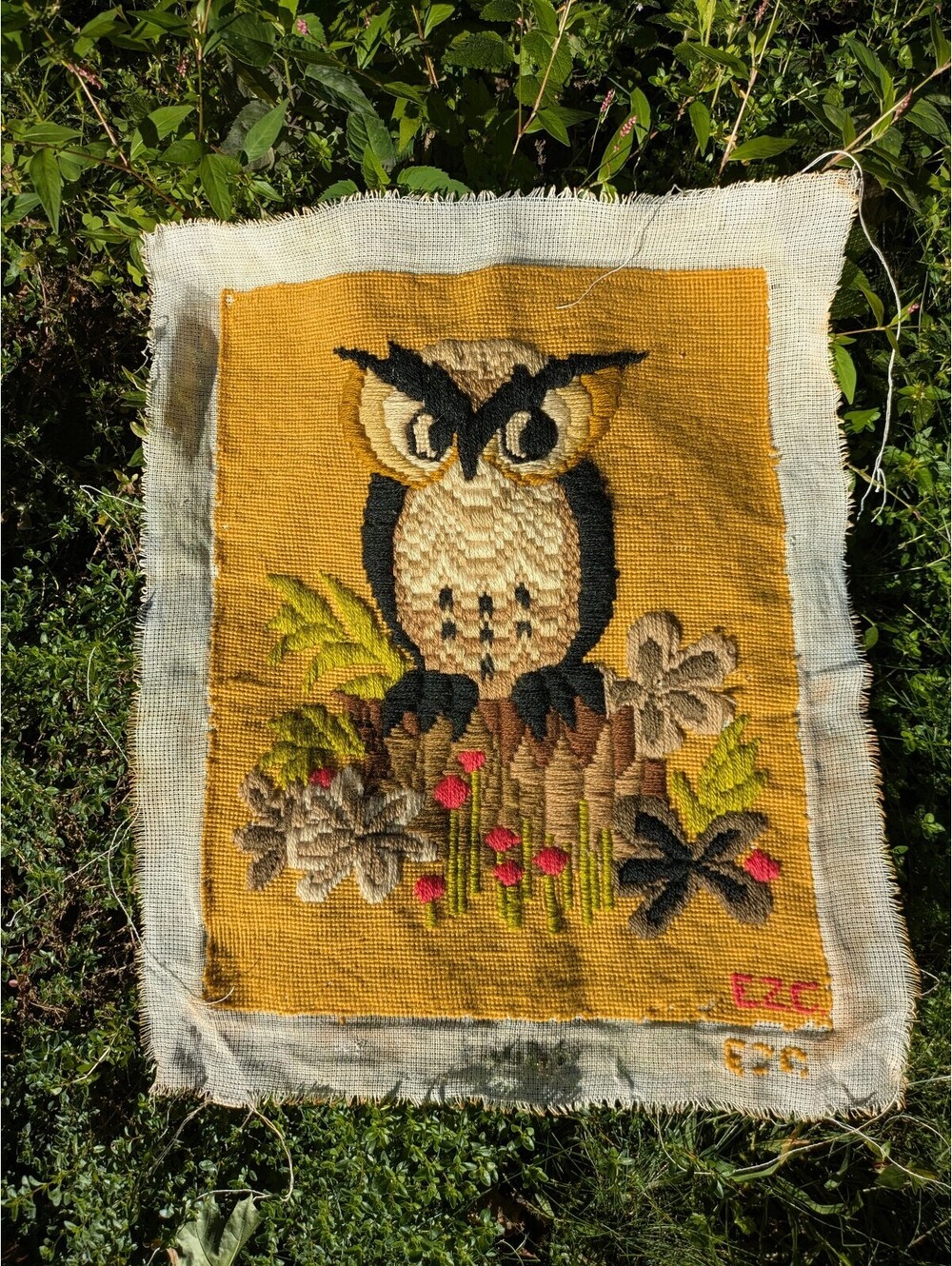 Vintage Owl Needlepoint